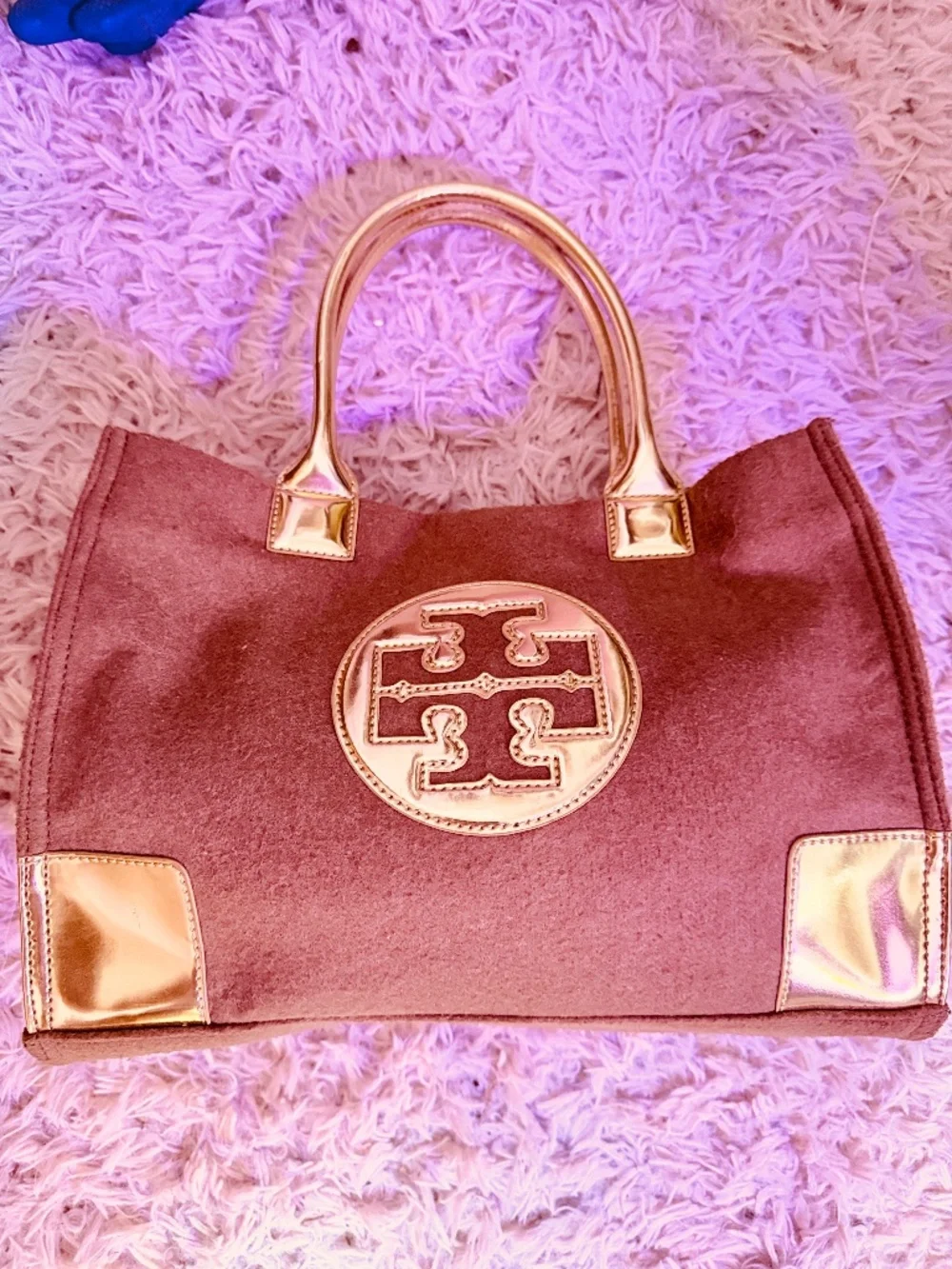 TORY BURCH Beauty TOTE Gold and Beige - Picture 1 of 12